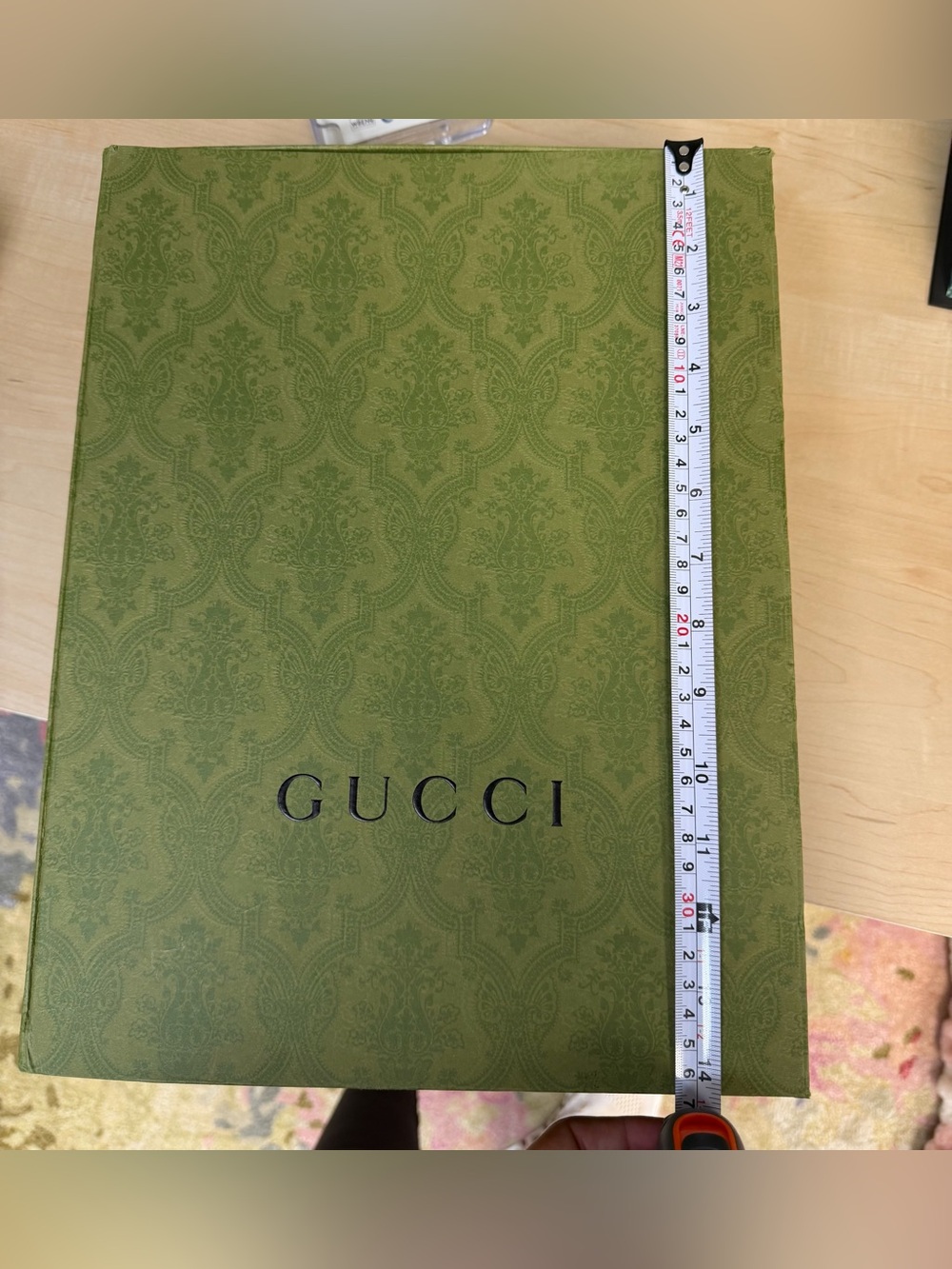 Gucci Olive Green Patterned Gift Box